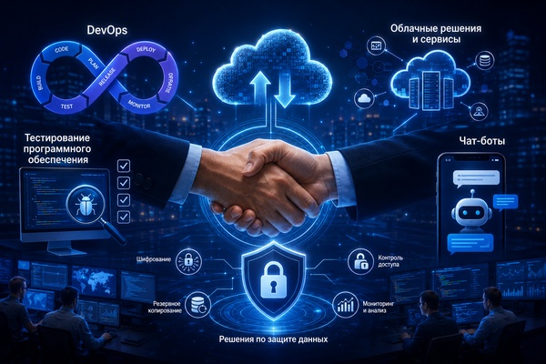 Надежный ИТ-партнер для изменений бизнеса: как DevOps, облачные решения, тестирование, чат-боты и защита данных помогают компаниям развиваться